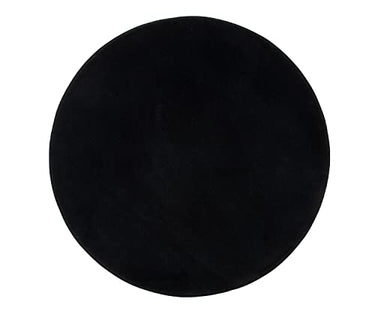 Gözze - Premium Rutschfester Runder Badezimmerteppich, RIO, 100% Microfaser, Ø 110 cm - Schwarz im Sale